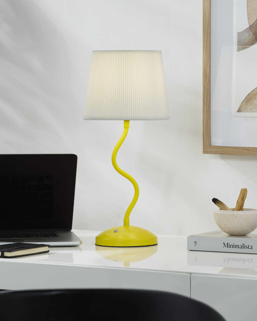 Pachiquita Yellow White Table Lamp