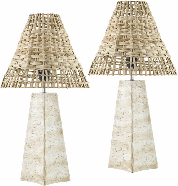 Palwancha Rattan Travertine Table Lamp