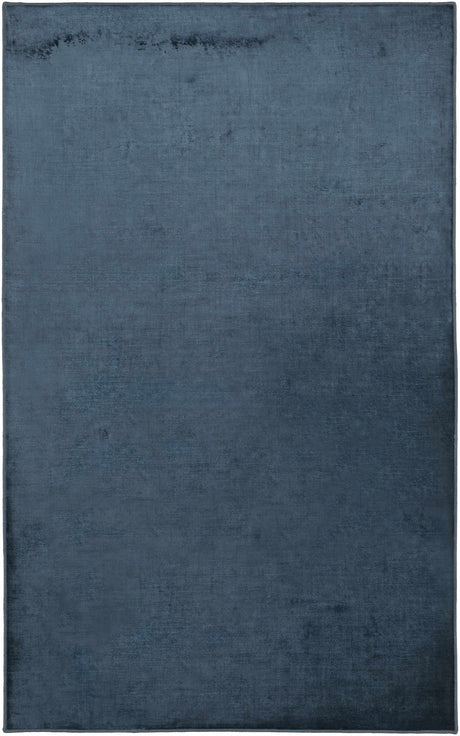 Pamela Dark Blue Hand Loomed Cut and Sew Custom Rug