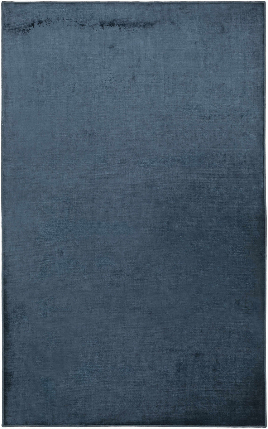 Pamela Dark Blue Hand Loomed Cut and Sew Custom Rug