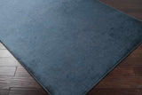 Pamela Dark Blue Hand Loomed Cut and Sew Custom Rug