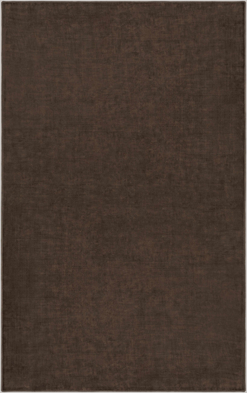 Pamela Dark Brown Hand Loomed Cut and Sew Custom Rug