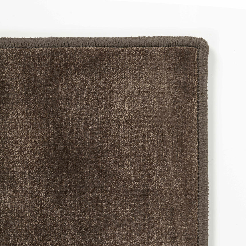 Pamela Dark Brown Hand Loomed Cut and Sew Custom Rug