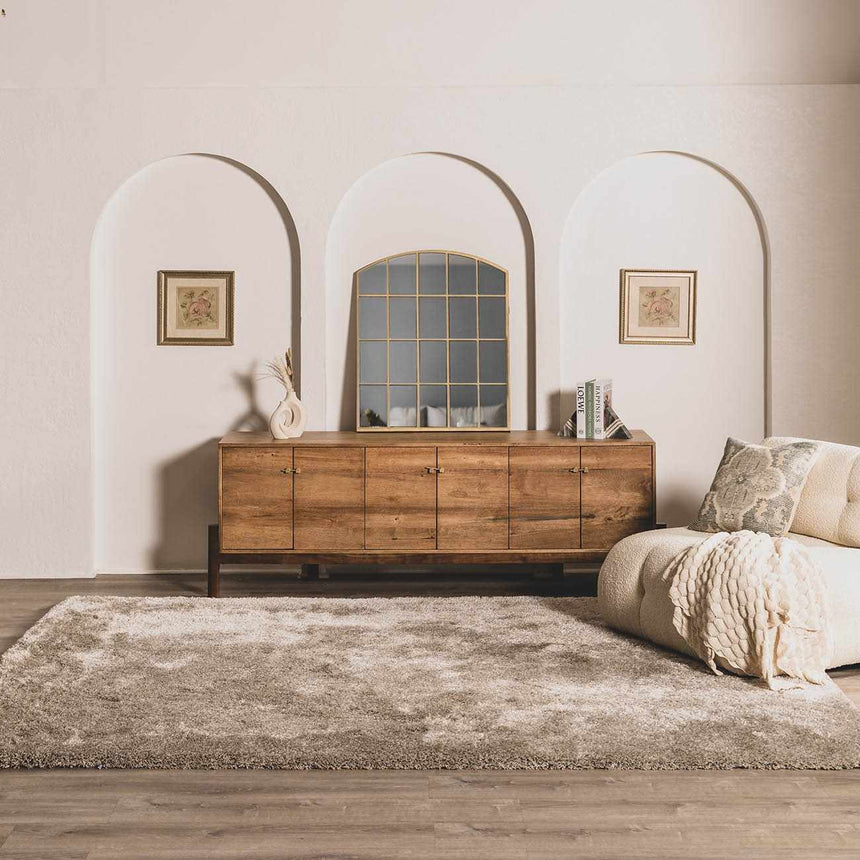 Sandbach Solid Light Gray Shag Rug