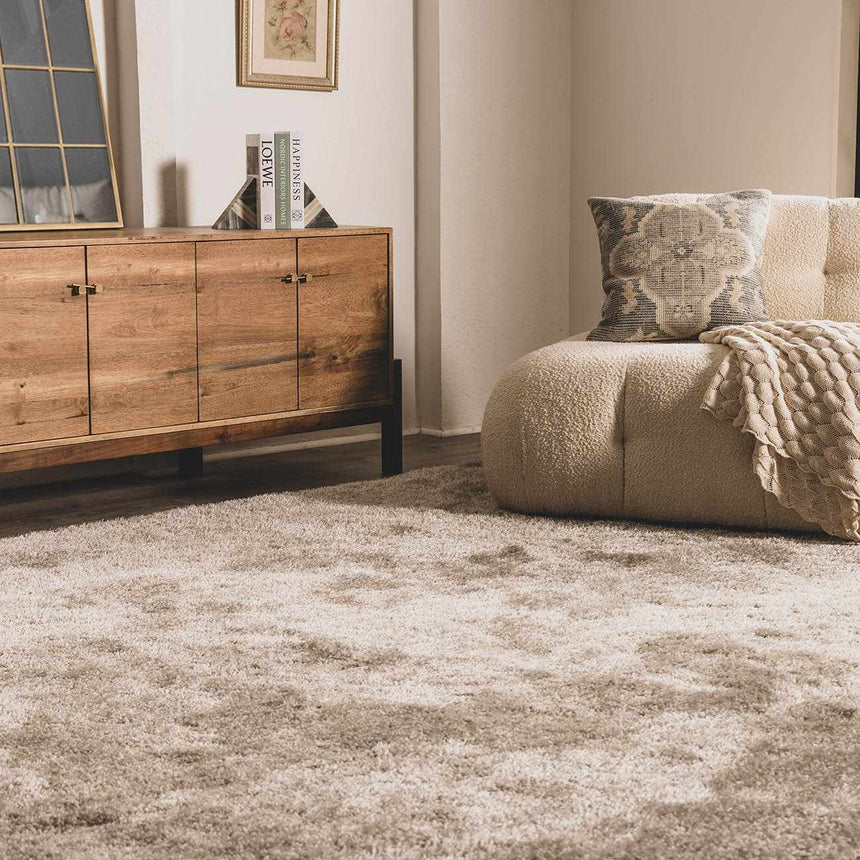 Sandbach Solid Light Gray Shag Rug