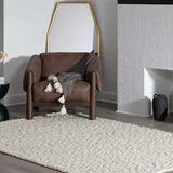 Penmaen Solid Cream Hand-Woven Wool Rug