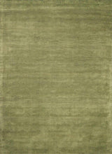 Brockton Solid Green Hand Loomed Wool Area Rug