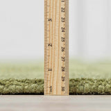 Brockton Solid Green Hand Loomed Wool Area Rug