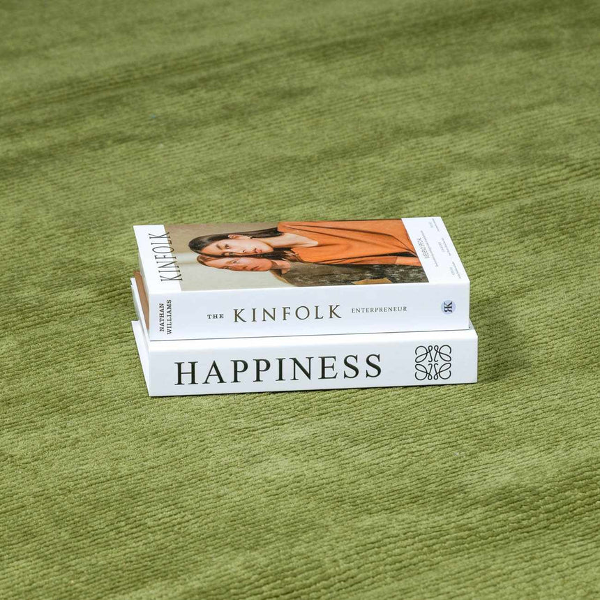 Brockton Solid Green Hand Loomed Wool Area Rug