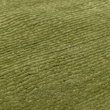 Brockton Solid Green Hand Loomed Wool Area Rug