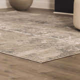 Close-up of the Pialba Thick Luxe Abstract Smokey Rug showing its smoky, neutral tones and abstract pattern. Swatch