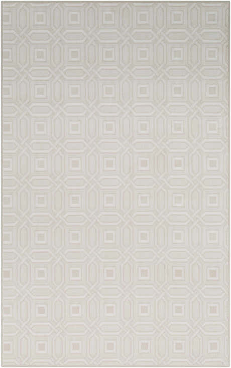 Patrick Off White Geometric Cut and Sew Custom Rug