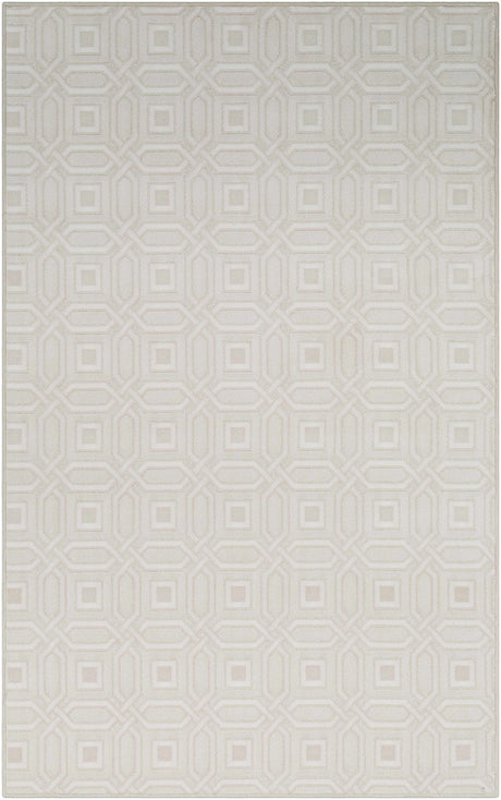 Patrick Off White Geometric Cut and Sew Custom Rug