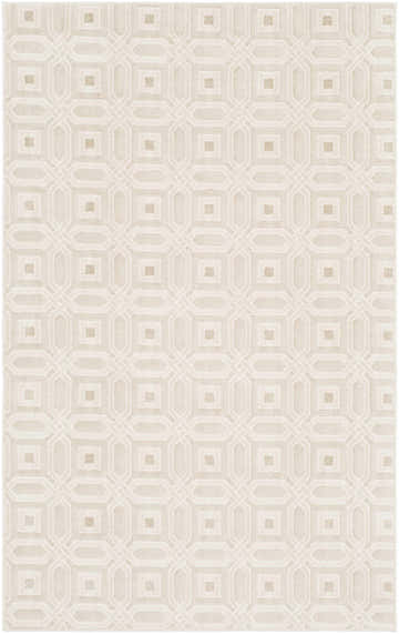 Patrick Beige Geometric Cut and Sew Custom Rug