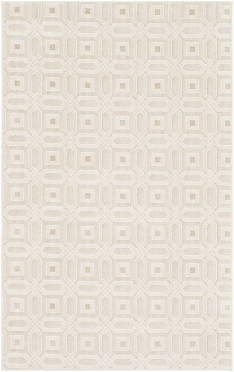 Patrick Beige Geometric Cut and Sew Custom Rug