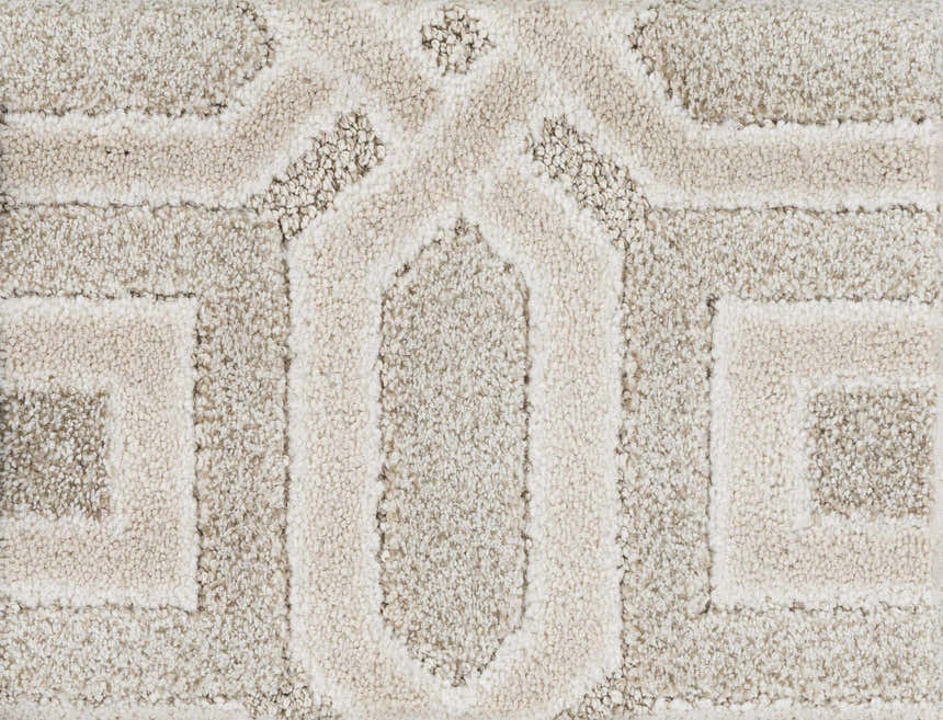 Patrick Beige Geometric Cut and Sew Custom Rug