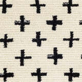 Sample Anda Black on White Moroccan Plush Rug - Clearance