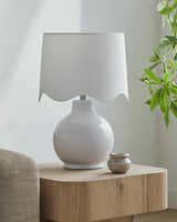 Jocii White Ceramic Table Lamp