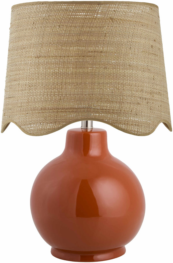 Pojezerje Red Rattan Table Lamp