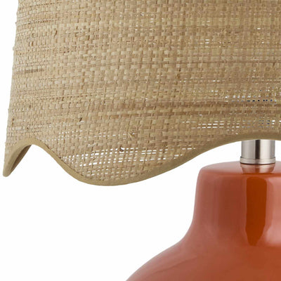 Pojezerje Red Rattan Table Lamp