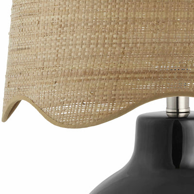 Pojezerje Black Rattan Table Lamp