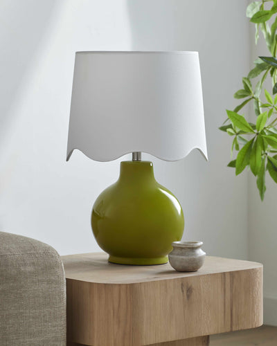 Pojezerje Olive & White Table Lamp