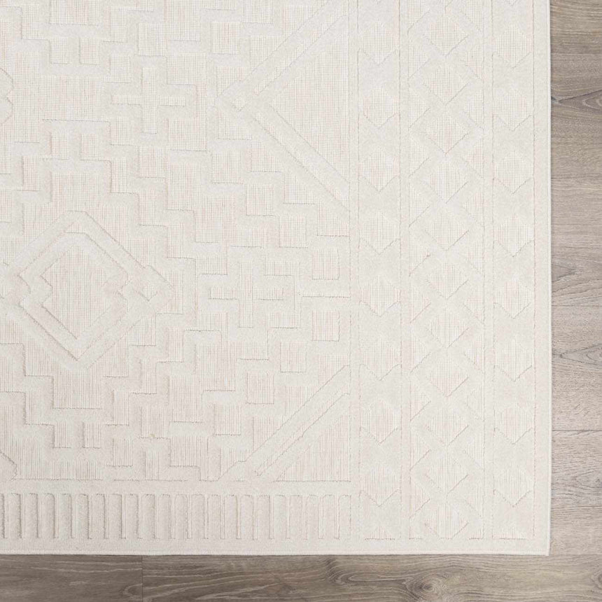 Plumtree 3D White Outdoor Rug