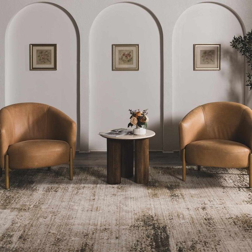 Galey Alix x Livabliss Abstract Modern Marble Cream Myrtle Avenue III Area Rug