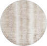 Close-up of a round Pointblank Tan Leopard Print Rug. The rug has a tan and ivory animal print pattern. Design-Round-67