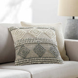 Pontyclun Textured Geometric Boho Throw Pillow