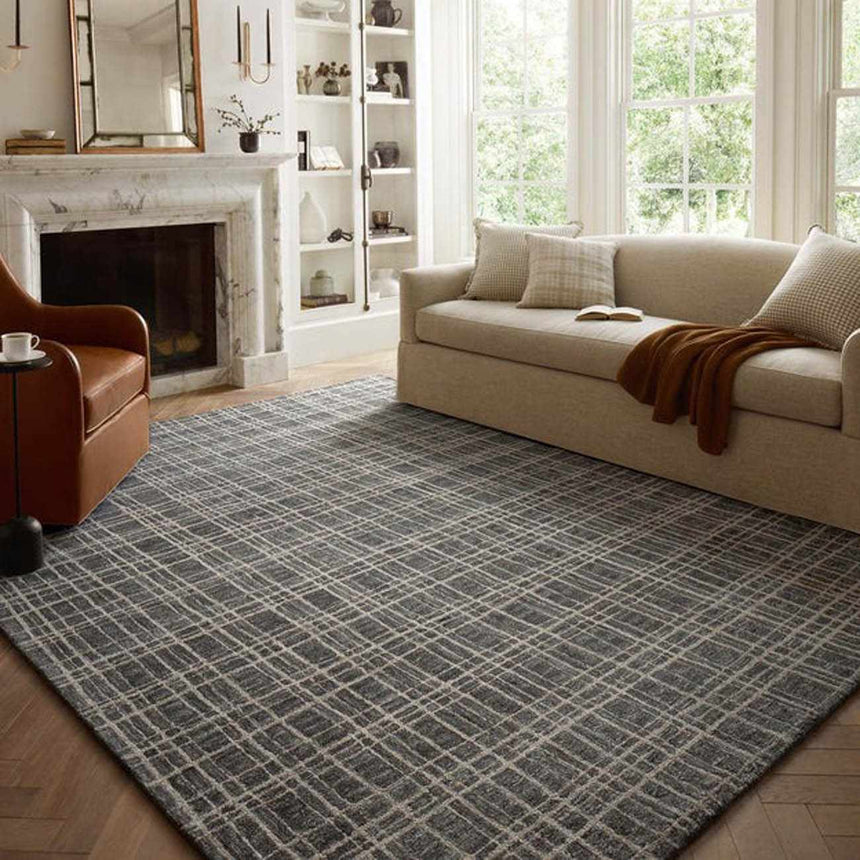 Loloi Polly POL-11 Graphite/Pebble Wool Rug