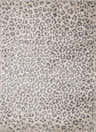 Close-up of Beige Liversedge Leopard Print Area Rug. Features a gray and ivory animal print pattern. Design-Rectangle-23