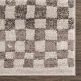 Benjy Irregular Checkboard Rug - Beige