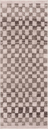 Benjy Irregular Checkboard Rug - Beige