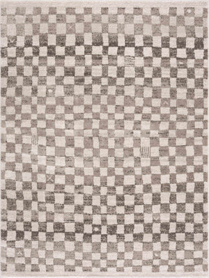 Benjy Irregular Checkboard Rug - Beige