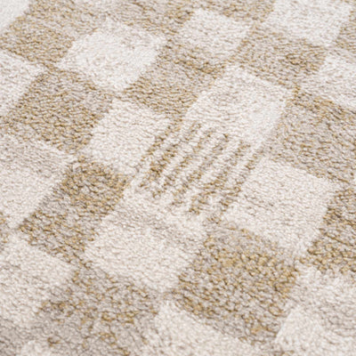 Benjy Irregular Checkboard Rug - Cream&Gold