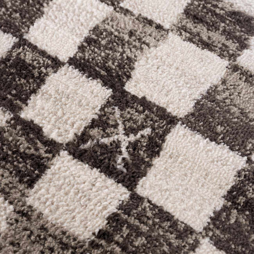 Benjy Cream & Charcoal Checkered Area Rug – Boutique Rugs