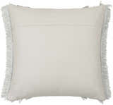 Pototan Light Gray Fringe Texture Throw Pillow - Clearance