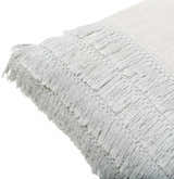 Pototan Light Gray Fringe Texture Throw Pillow - Clearance