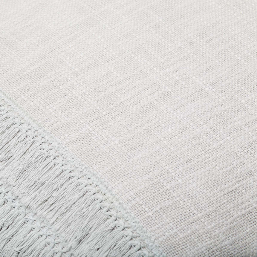 Pototan Light Gray Fringe Texture Throw Pillow - Clearance