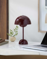 Peralillo Dark Red Table Lamp