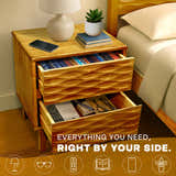 Acacia Elara Nightstand with 2 Drawers
