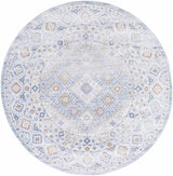 Agaton Blue Washable Area Rug