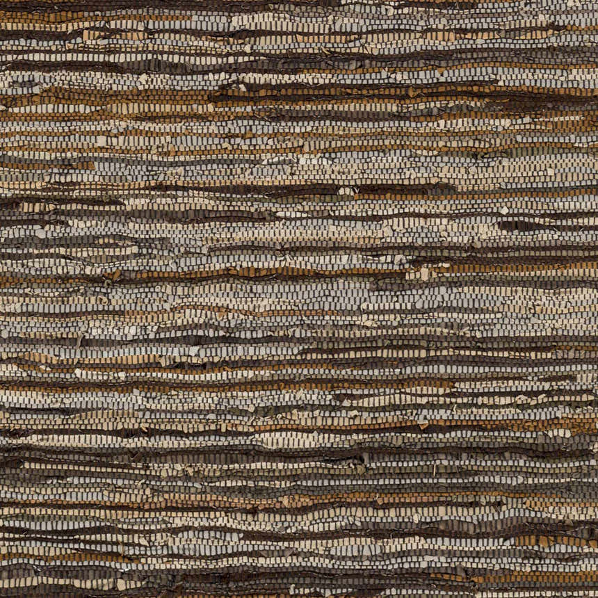 Sample Hand Woven Leather Rag Rug