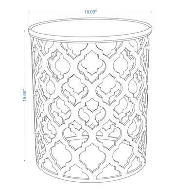 Retreat Golden Lattice Metal End Table