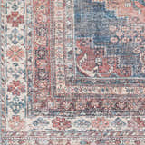 Sample Baltinglass Rust & Blue Washable Area Rug - Clearance