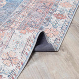 Baltinglass Rust & Blue Washable Area Rug - Clearance