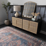 Baltinglass Rust & Blue Washable Area Rug - Clearance