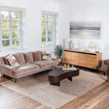 Rice Handcrafted Fringed Jute Carpet