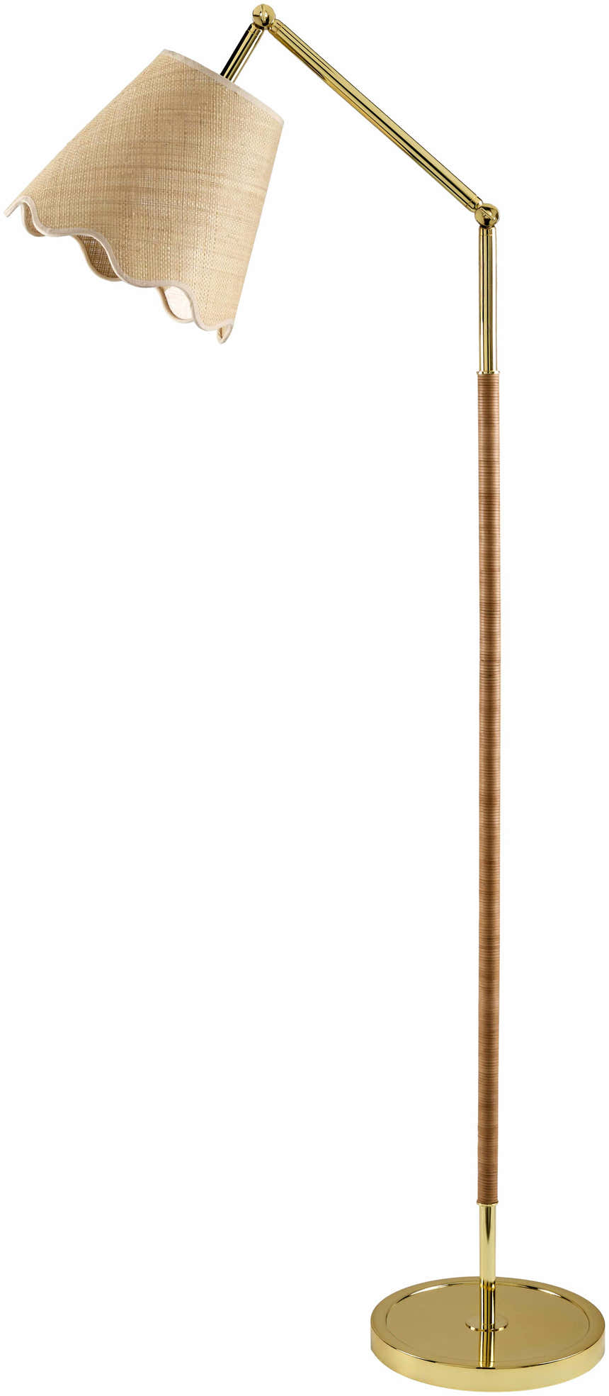 Renigunta Gold Jute Floor Lamp